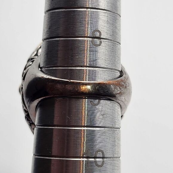 18K GE Silver Tone & Clear CZ Ring (9) - Picture 8 of 8